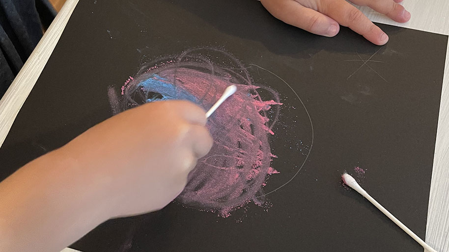 Awesome Galaxy Chalk Pastel Art Project for Kids - Projects with Kids