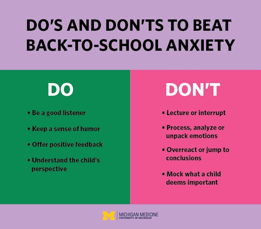 Back to School Anxiety 6 Ways To Fight The Fear CS Mott Children s 